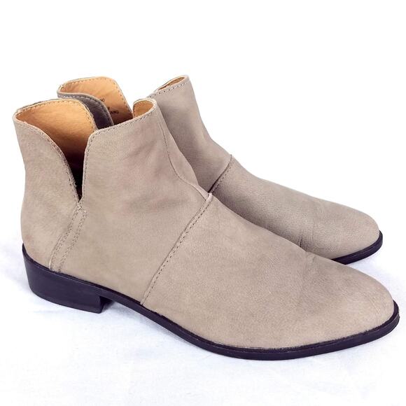 Lucky Brand Shoes - Lucky Brand Paramo Slip On Ankle Boot Bootie Soft Leather Taupe Tan Size 7.5